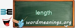 WordMeaning blackboard for length